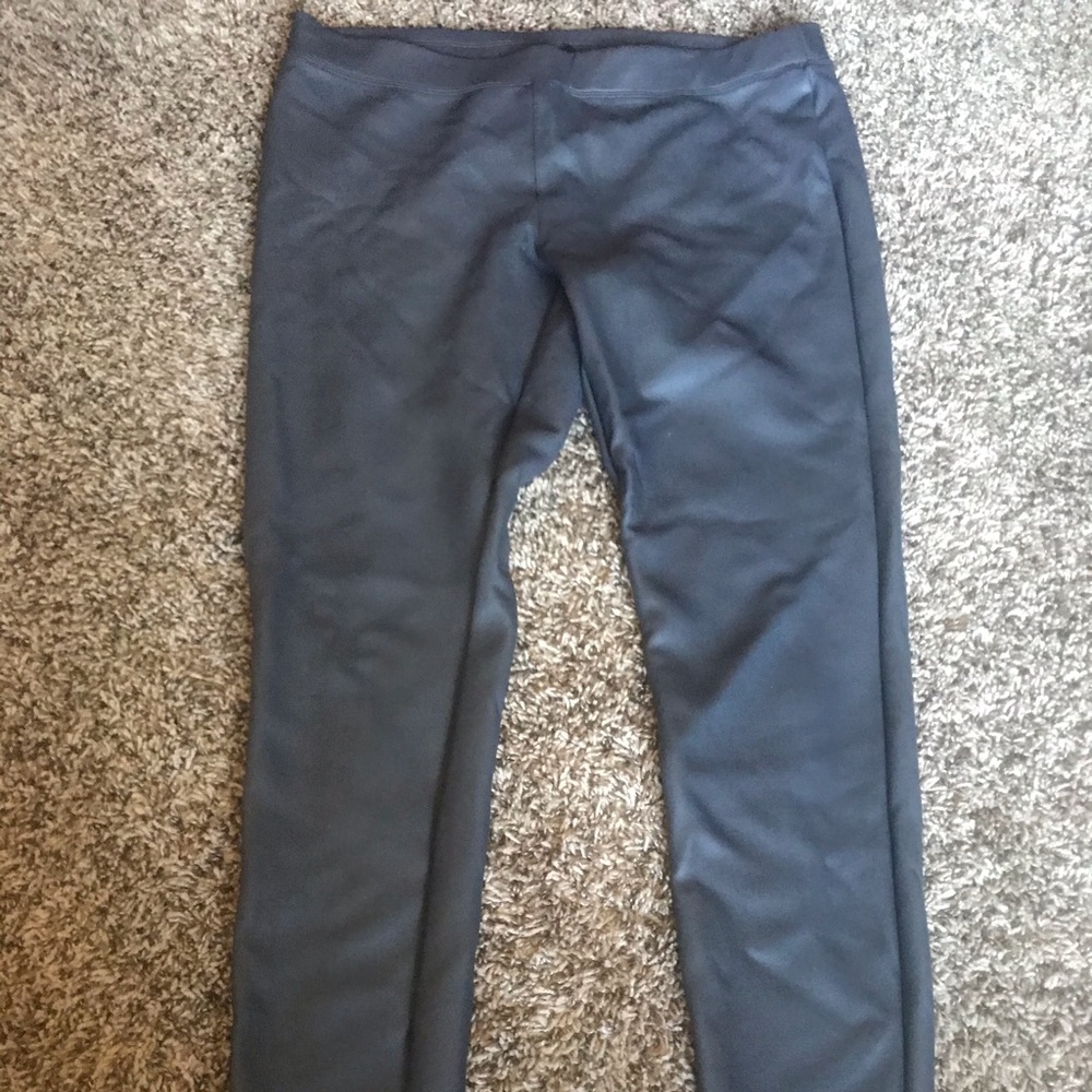 Express Gray Leather Leggings